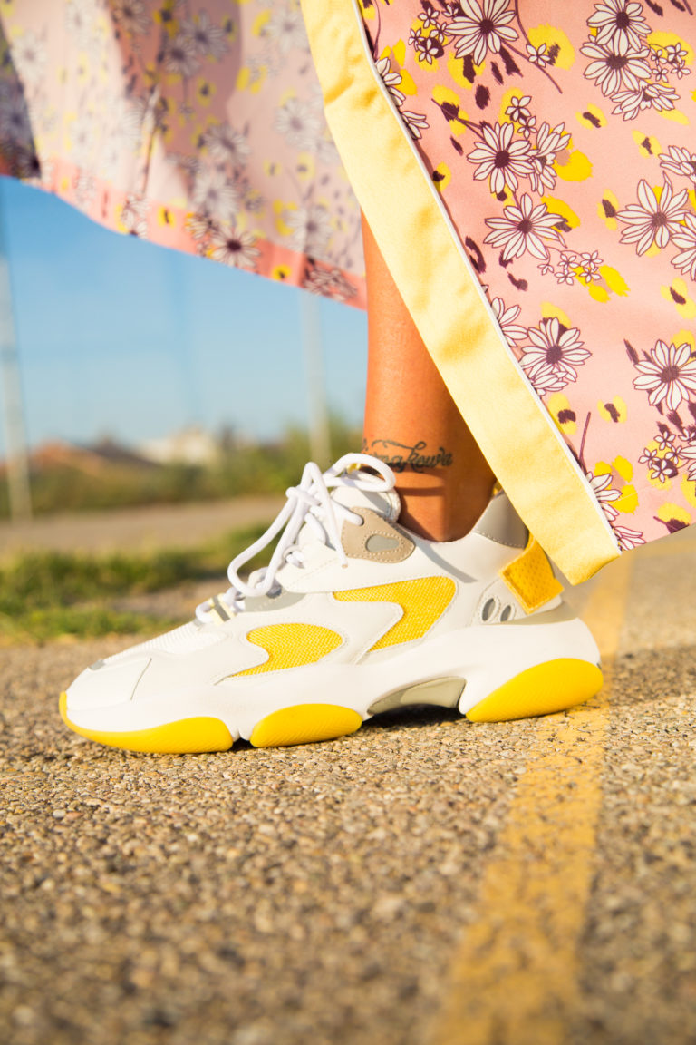 KIMONO FIORI GIALLO ROSA - immagine 3