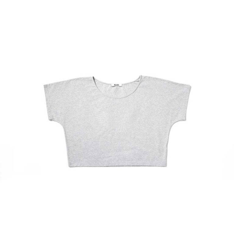 T-SHIRT SHORT GREY ANGEL GLITTER