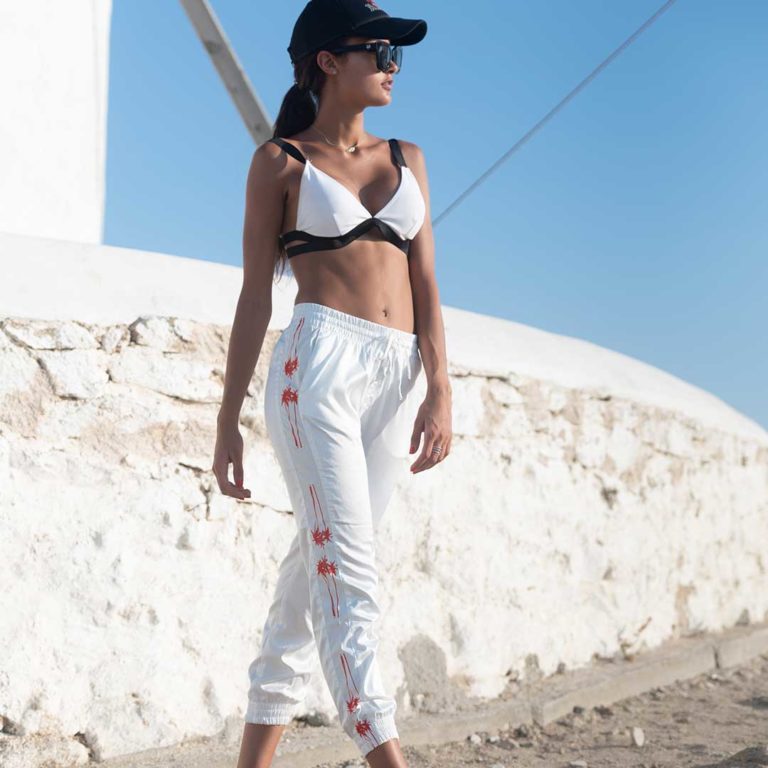 JOGGING BIANCO PALM PRINT - immagine 2