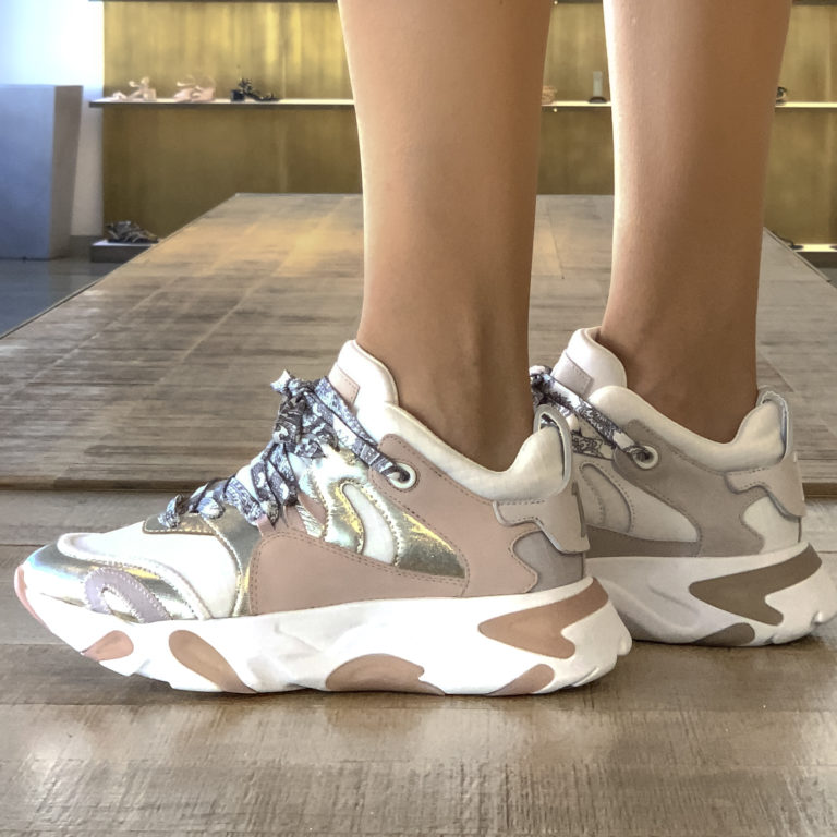 VIPER CUIR GOLD MESH BLANC – Image 2