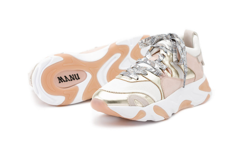 VIPER CUIR GOLD MESH BLANC – Image 3