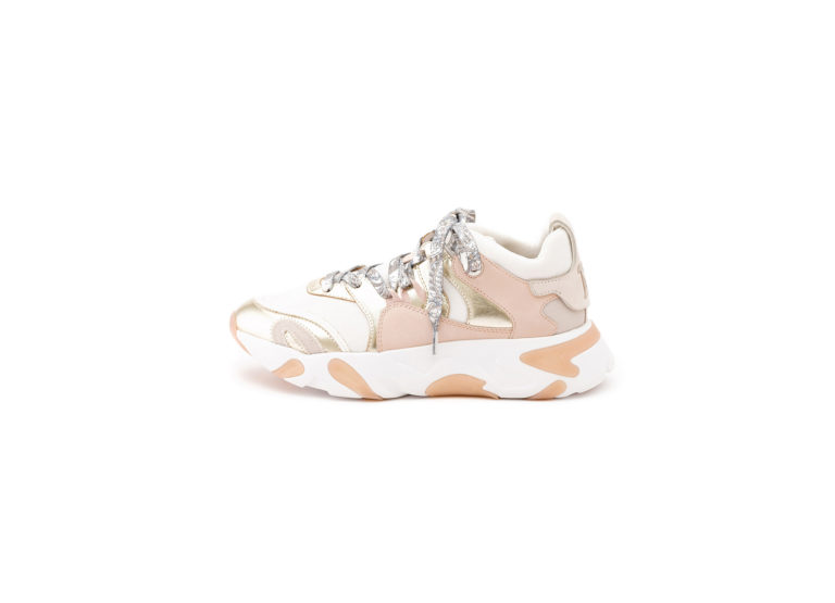 VIPER CUIR GOLD MESH BLANC